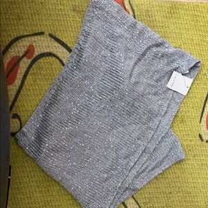 NWT Calvin Klein Gray Sequin Infinity Scarf